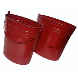 Round Polished Bucket Planter