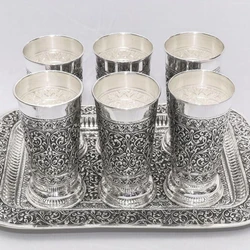 Silver Glass Set