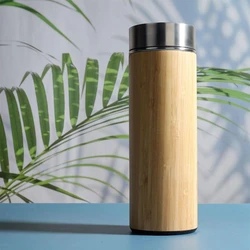 Stainless Bamboo Vacuum Flask