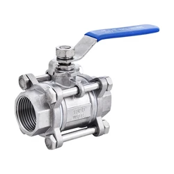 3PC stainless steel internal thread ball valve