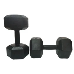 Hex Rubber Dumbbells