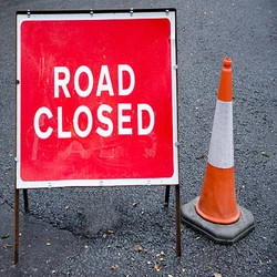Road Closed Sign Board, Strong doubleside tape