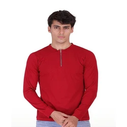 Men's Solid Zipper Tshirts Full Sleeves Regular Zipper Online