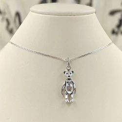 Silver Teddy Pendant