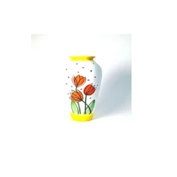 Hand painted flower vases