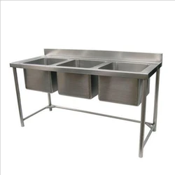 Three Sink Kitchen Unit
