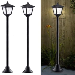 Solar Street Lamp Post, Black powder coated finish
