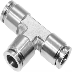 SS Pneumatic Fitting, Push connect types, finish