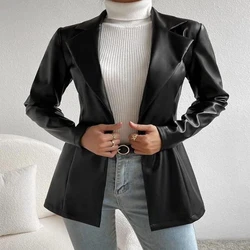 Womens Leather Blazer