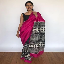 Block Painted Saree
