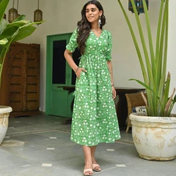 Printed Cotton Dress