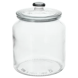 Plain glass jar