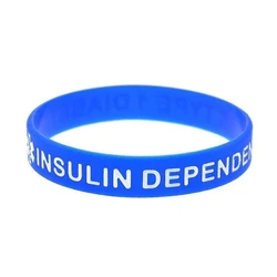 Blue Printed Silicone Wristbands