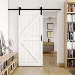 White Wooden Barn Door