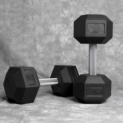 Black Hex Dumbbell