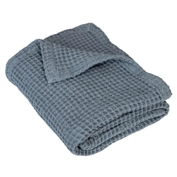 Lightweight wool blanket waffle, portable & rectangle