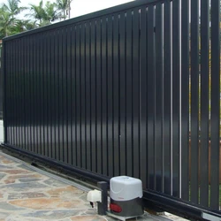 Black Aluminium Sliding Gate