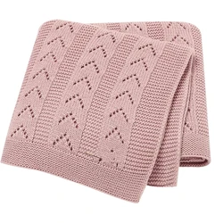 Lightweight Pink Cellular Blanket, super-soft