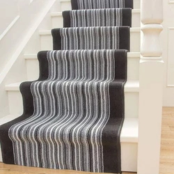 Striped Stair Runner Carpet Bold vertical linier