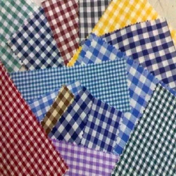Best Multicolored Cotton School Checks Uniform Fabric