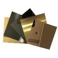 316 SS Gold Finish Sheet, Glossy metallic overlay