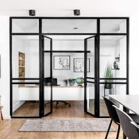 Aluminum Office Fixed Partition, Single or double door