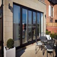 Anthracite Upvc Sliding Doors, Triple glazing comfortably