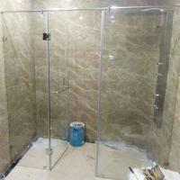 Bathroom Divider Glass, Solid pattern, Modern style