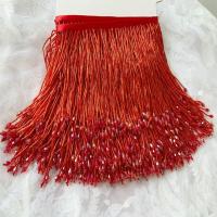 Beaded Red Fringes Image