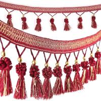 Beaded Red Fringes