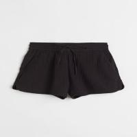 Black Cotton Shorts