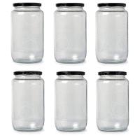 Black Glass Jar Set