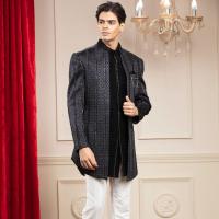 Black Indowestern Sherwani