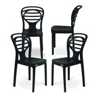 Black Plastic Chairs, Households use, elegance