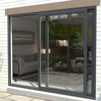 Black Upvc Sliding Doors, Toughened glass type