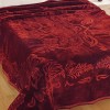 Blanket Mink Burgundy Soft, double fleece pattern