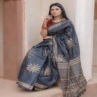 Block Painted Saree