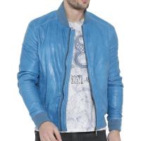 Blue Leather Jacket