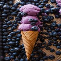 Blueberry Cone Ice Cream, No artificial color