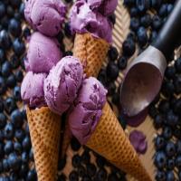 Blueberry Cone Ice Cream, No artificial color