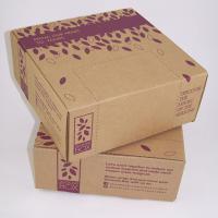Brown Kraft Printed Corrugated Box, Natural texture