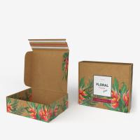 Brown Kraft Printed Corrugated Box, Natural texture
