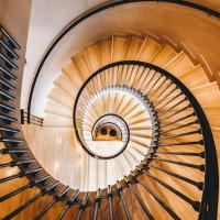 Brown Spiral Staircases Image