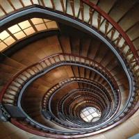 Brown Spiral Staircases