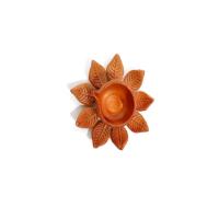 Clay Flowr Diya