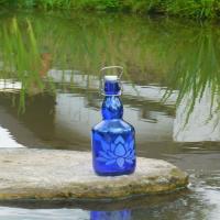 Cobalt Blue Swing Bottles, Custom colored, printing