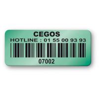 Color-Coded Asset Tags, Preprinted with Barcodes Image