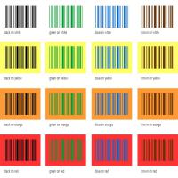 Color-Coded Barcode Labels, multicolor types