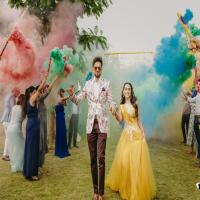 Color Cold Pyro fire, colourful fog, Its odour less