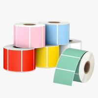 Colored Barcode Label Roll, Blue, red, yellow colors